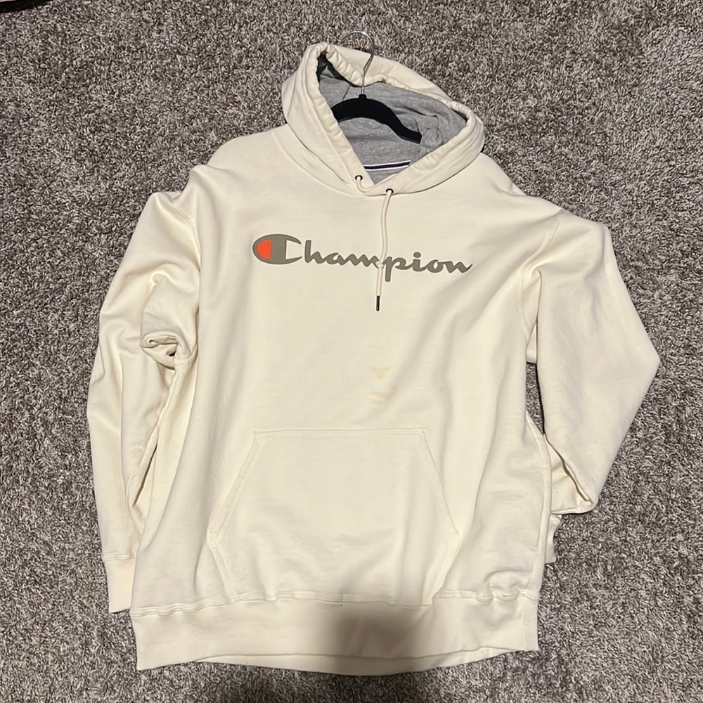 Cream Champion Hoodie